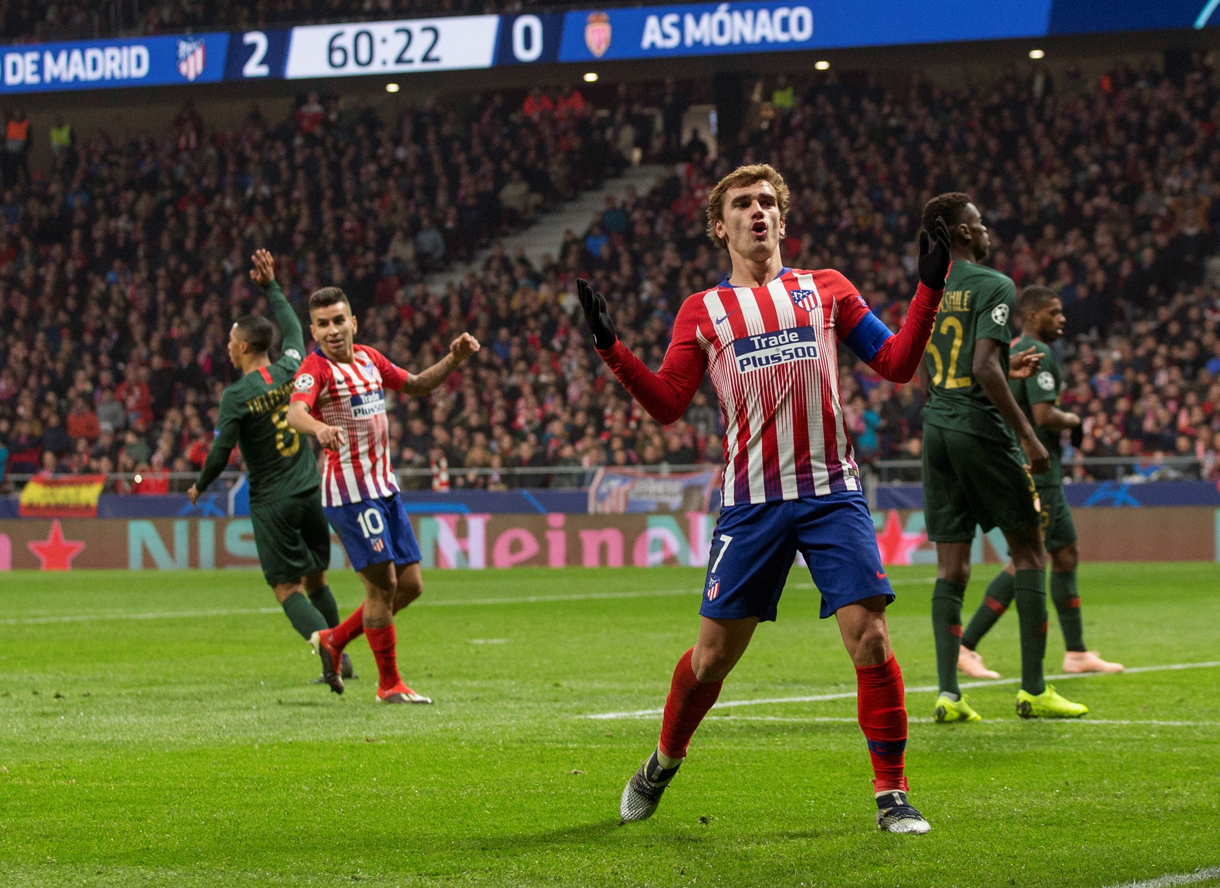 摩纳哥不敌马竞失去晋级资格